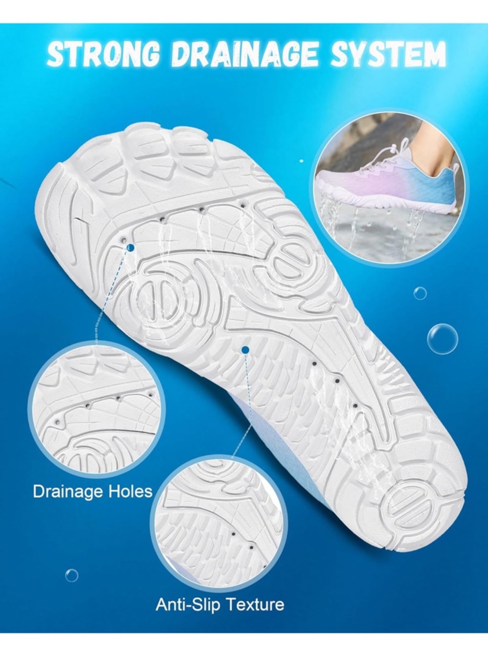 Barefoot Shoes Womens Mens Footwear Water Shoes Women 10 Men 8 Hiking Beach FCT - Picture 3 of 7